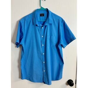 Untuckit Brand Button Up -Men's XXL Slim Fit-Blue/White Pattern-100% Cotton